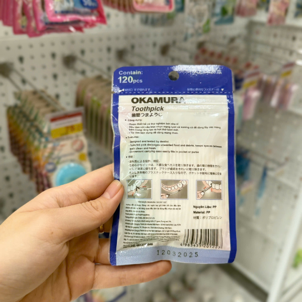 Tăm nhựa nha khoa Okamura 120 cây