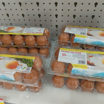 Trứng gà tươi QL 55g (hộp 10)