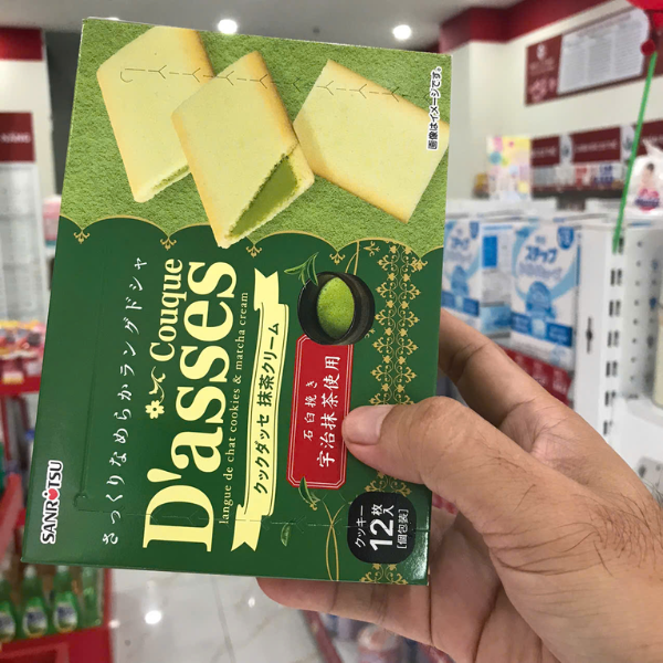 Bánh quy Sanritsu Couque D'asses nhân socola matcha