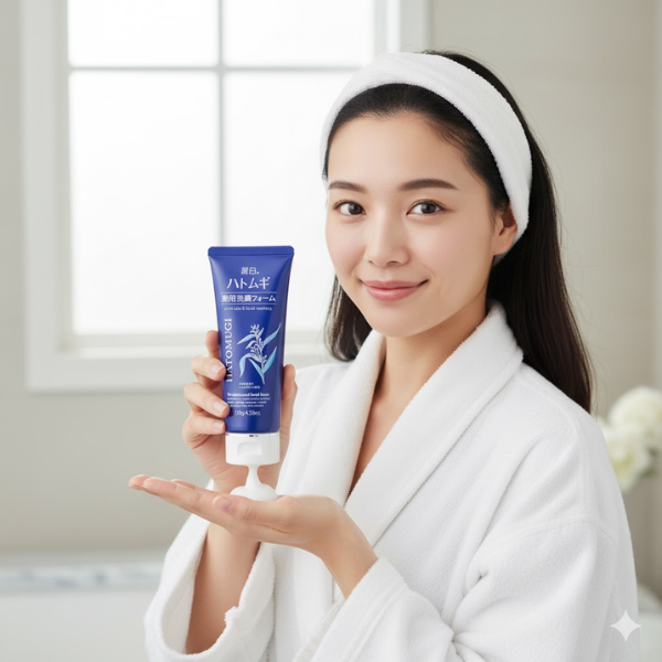 Sữa rửa mặt Kumano Hatomugi giúp ngăn ngừa mụn và dưỡng trắng 130g