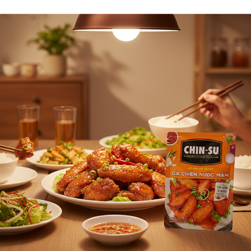 CHIN-SU xốt nêm sẵn tiện lợi Gà chiên nước mắm 1túi x 70gr