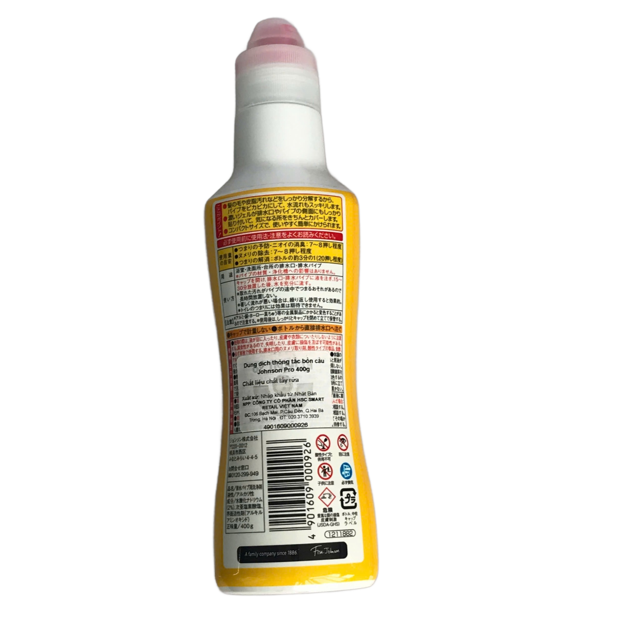 Dung dịch thông tắc bồn cầu Johnson Pro 400g