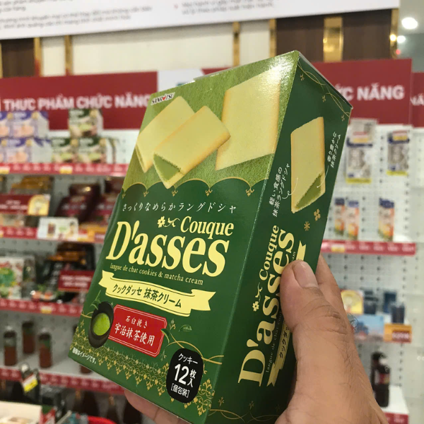 Bánh quy Sanritsu Couque D'asses nhân socola matcha