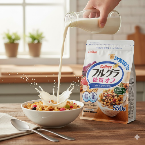Ngũ cốc Calbee ít đường 550g (trắng)