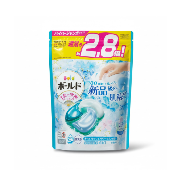 Viên giặt xả Gel Ball Bold 4 in 1 túi 31 viên (Hương hoa tươi mát)