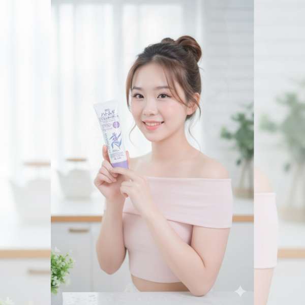 Kem chống nắng Kumano Yushi Reishiro Hatomugi SPF50 + PA ++++ nâng tông, dưỡng ẩm da 70g