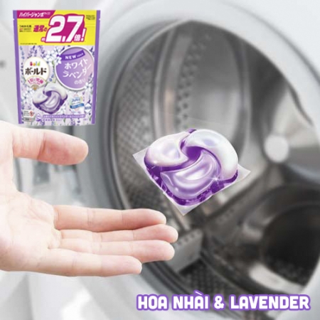 Viên giặt xả Gel Ball Bold 4 in 1 túi 30 viên (Hương hoa Lavender)