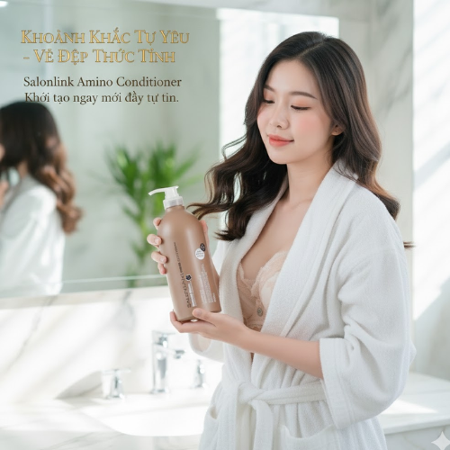 Dầu xả phục hồi hư tổn chiết xuất hoa trà Salonlink 1000ml
