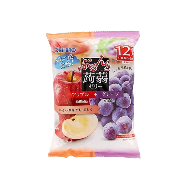 Thạch trái cây Orihiro vị nho và táo 240g