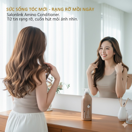 Dầu xả phục hồi hư tổn chiết xuất hoa trà Salonlink 1000ml