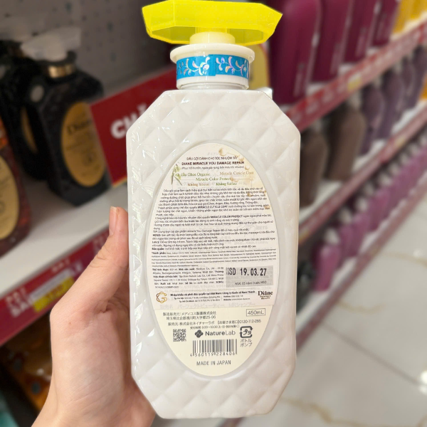 Dầu gội dành cho tóc nhuộm tẩy Diane Miracle You Damage Repair