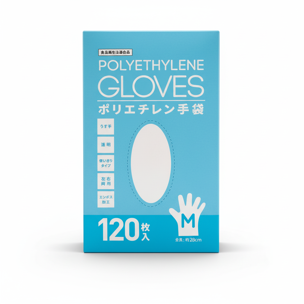 Găng tay Kouyu polyethylene vệ sinh 120 chiếc - size M