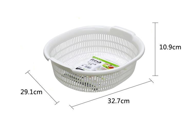 Rổ nhựa Sanada hình oval 5.3L - trắng