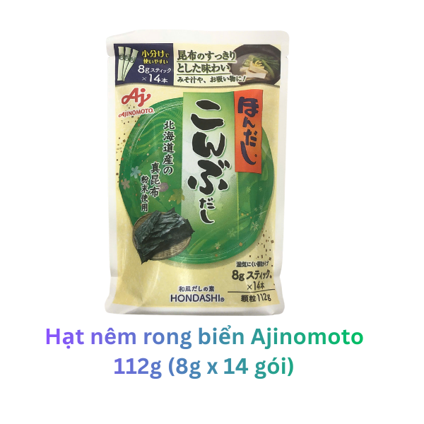 Hạt nêm rong biển Ajinomoto 112g (8g x 14 gói)