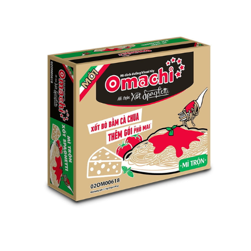 Mì dinh dưỡng khoai tây Omachi mì trộn xốt Spaghetti 1 gói x 90gr