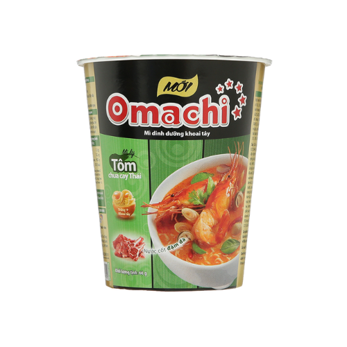 Mì dinh dưỡng khoai tây Omachi Tôm chua cay Thái (có thịt) 1hộp x 111gr