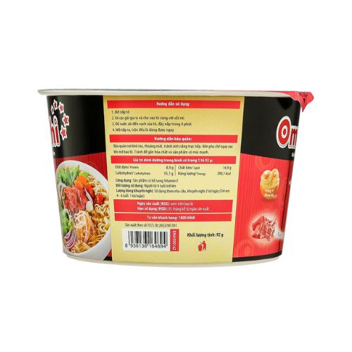Mì dinh dưỡng khoai tây Omachi xốt Bò hầm 1tô x 93gr