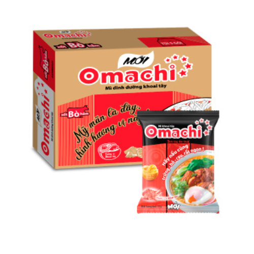 Mì dinh dưỡng khoai tây Omachi xốt bò hầm 1 gói x 81gr