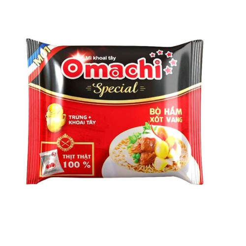 Mì dinh dưỡng khoai tây Omachi xốt bò hầm 1 gói x 81gr