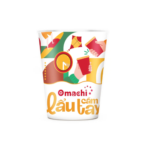 Mì Omachi lẩu cầm tay hương vị lẩu tomyum hải sản 1 ly x 71gr
