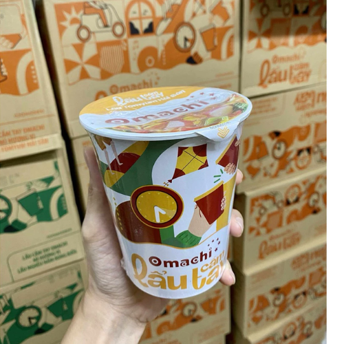 Mì Omachi lẩu cầm tay hương vị lẩu tomyum hải sản 1 ly x 71gr