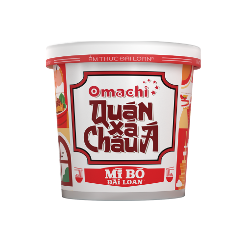 Mì Omachi quán xá Châu Á bò Đài Loan 1 hộp x 95gr