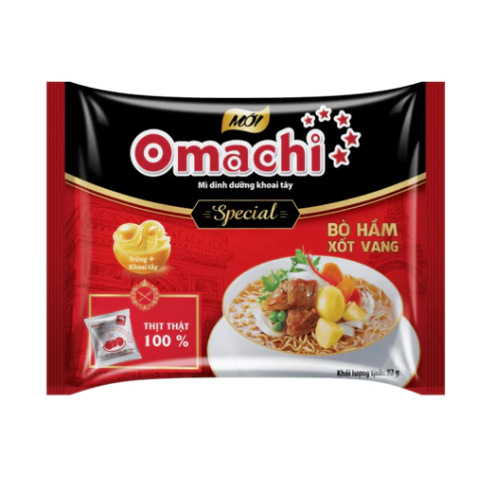 Mì Omachi Special Bò Hầm Xốt Vang 92gr x 1 gói