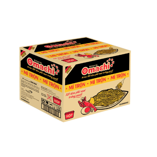 Mì Omachi trộn xốt Tôm phô mai trứng muối 1hộp x 105gr