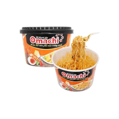 Mì Omachi trộn xốt Tôm phô mai trứng muối 1hộp x 105gr