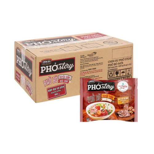 Phở Bò Chinsu Story (có thịt) 1 gói x 134gr