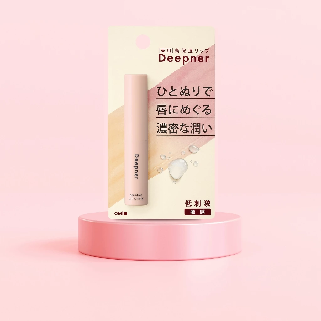 Son dưỡng ẩm môi Menturm Omi Deepner bổ sung Vitamin E, P SPF PA++ thỏi 2.3g (Da nhạy cảm)