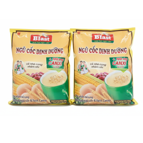 Sữa hạt Ngũ cốc B'fast canxi 1 bịch x 20 gói x 25gr