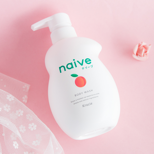 Sữa tắm Kracie Naive dưỡng ẩm chai 530ml (3 mùi) (Đào)