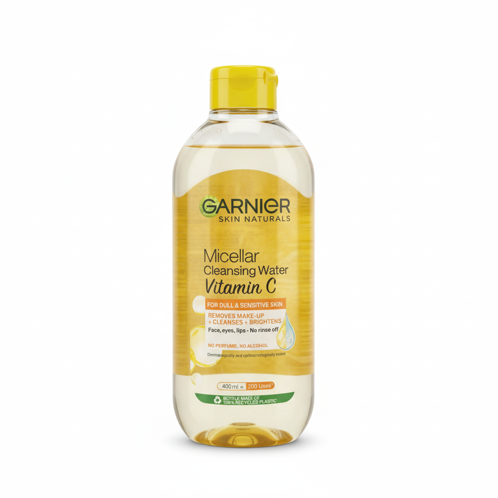 TẨY TRANG SÁNG DA 400ML(VITC)- NƯỚC TẨY TRANG GARNIER NẮP VÀNG - LÀM SÁNG DA
