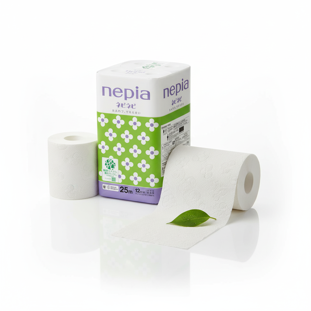Giấy vệ sinh Nepia 2 lớp màu xanh 12 cuộn