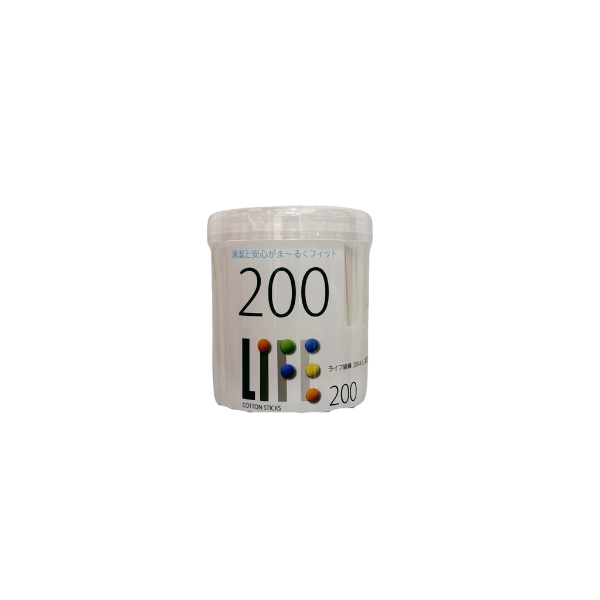 Tăm bông người lớn Life hộp nắp bật 200 cây
