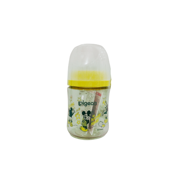 Bình sữa Pigeon cổ rộng nhựa PPSU thế hệ thứ 3 160ml Mickey