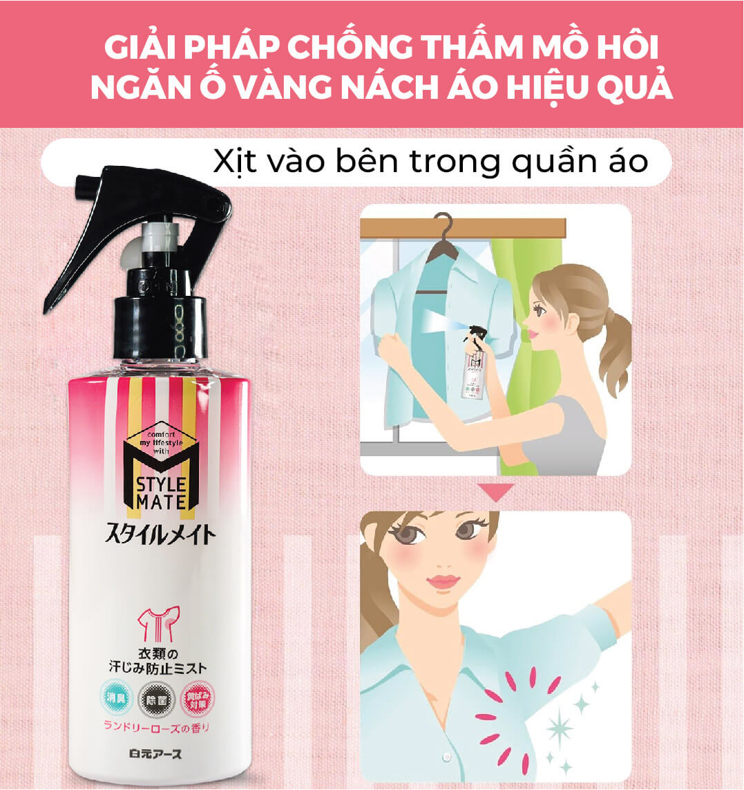 Xịt khử mùi mồ hôi cho quần áo Hakugen Earth Mrs.Lloyd Style Mate