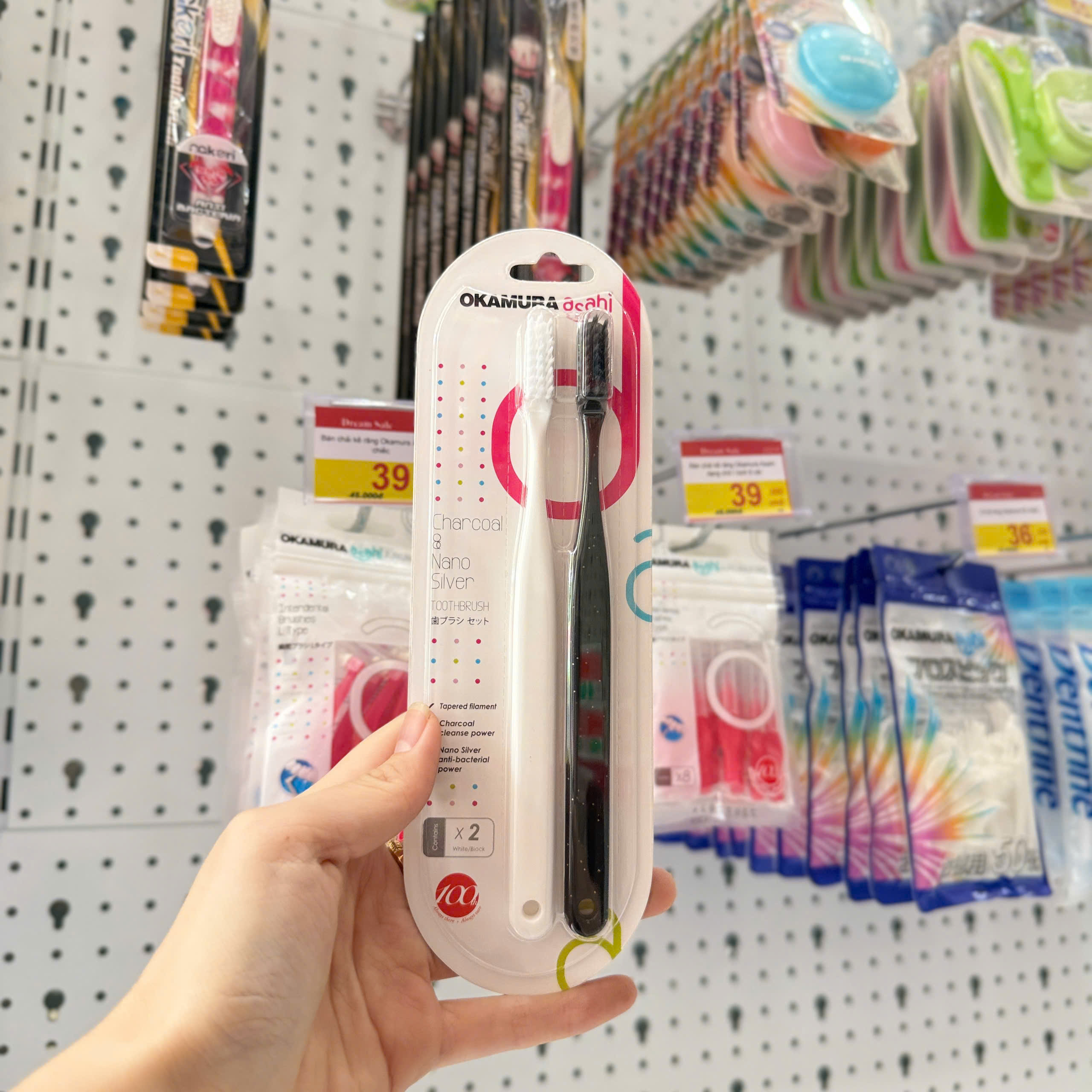 Bàn chải đánh răng Okamura Asahi set 2