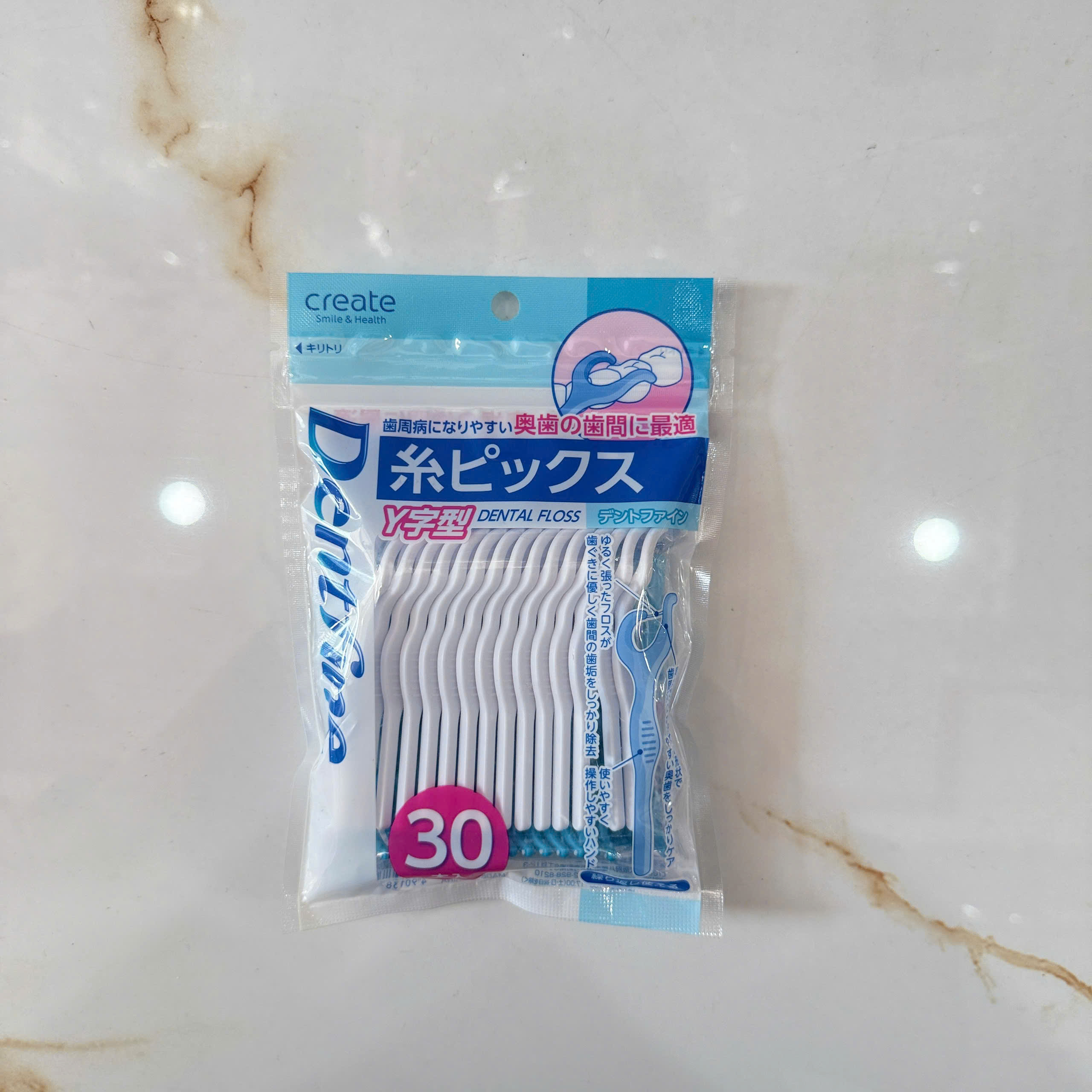 Tăm nha khoa Create Dental Floss hình chữ Y gói 30 chiếc