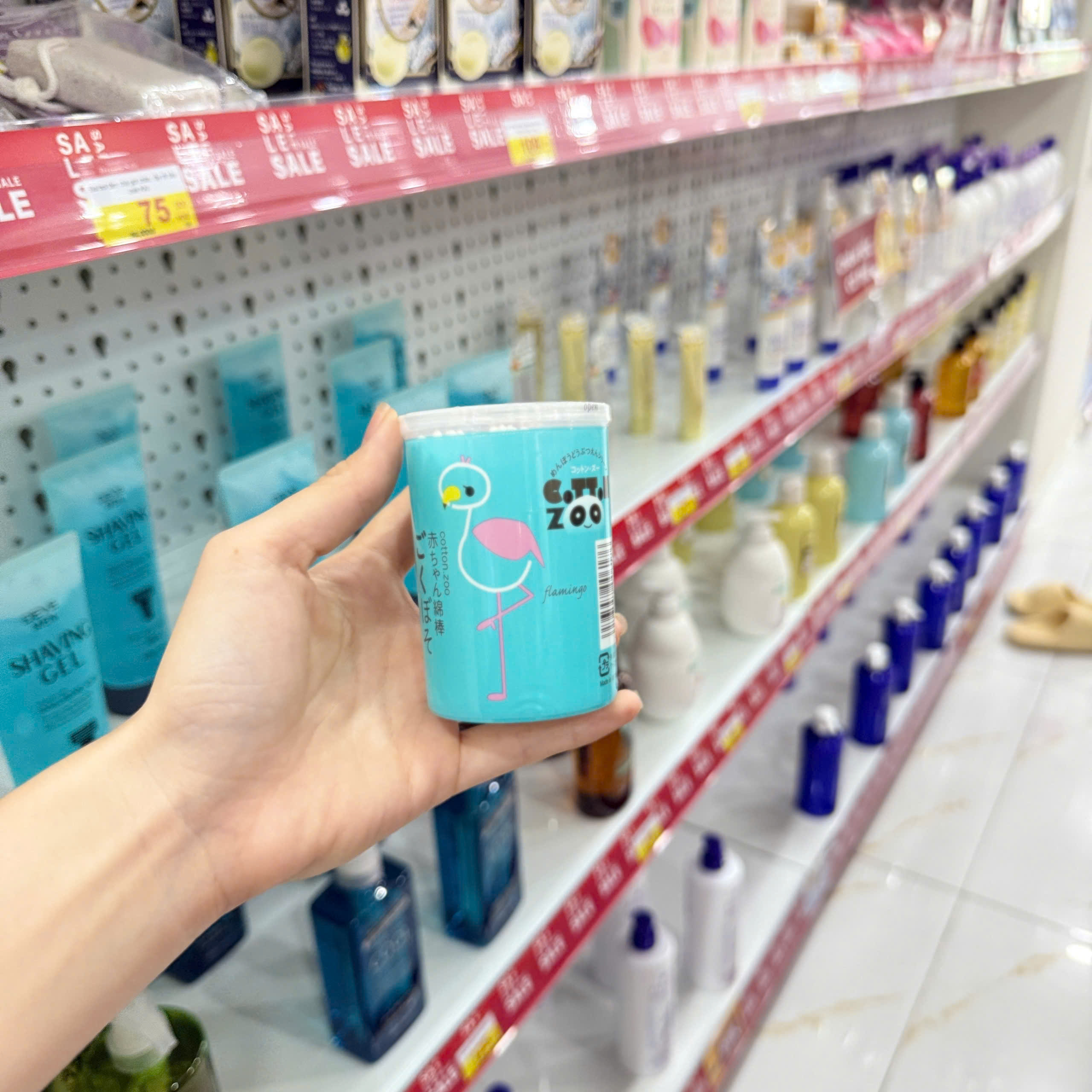 Tăm bông Cotton Zoo cho bé sơ sinh hình hạc hộp 200 cây