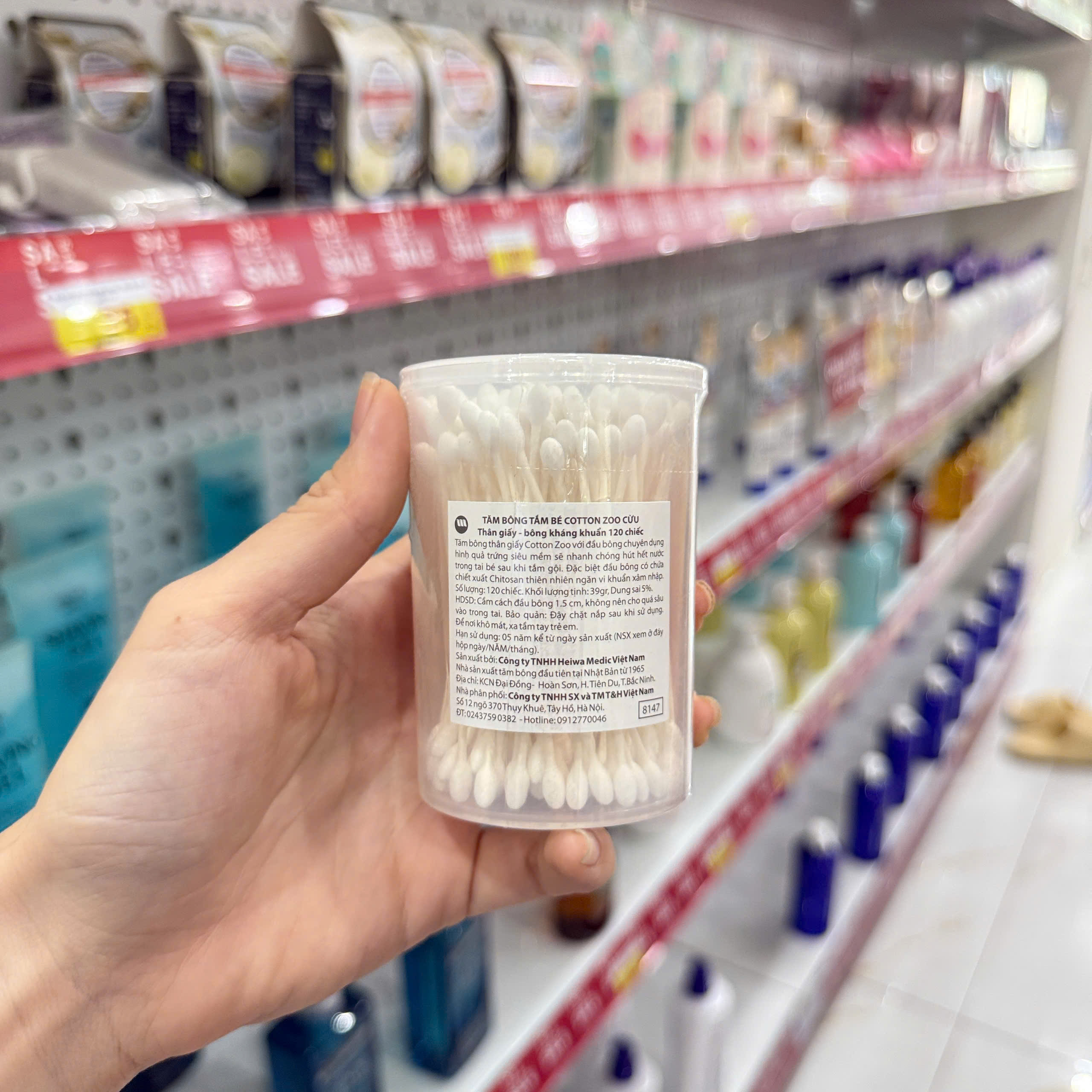 Tăm bông Cotton Zoo cho bé hộp 120 chiếc