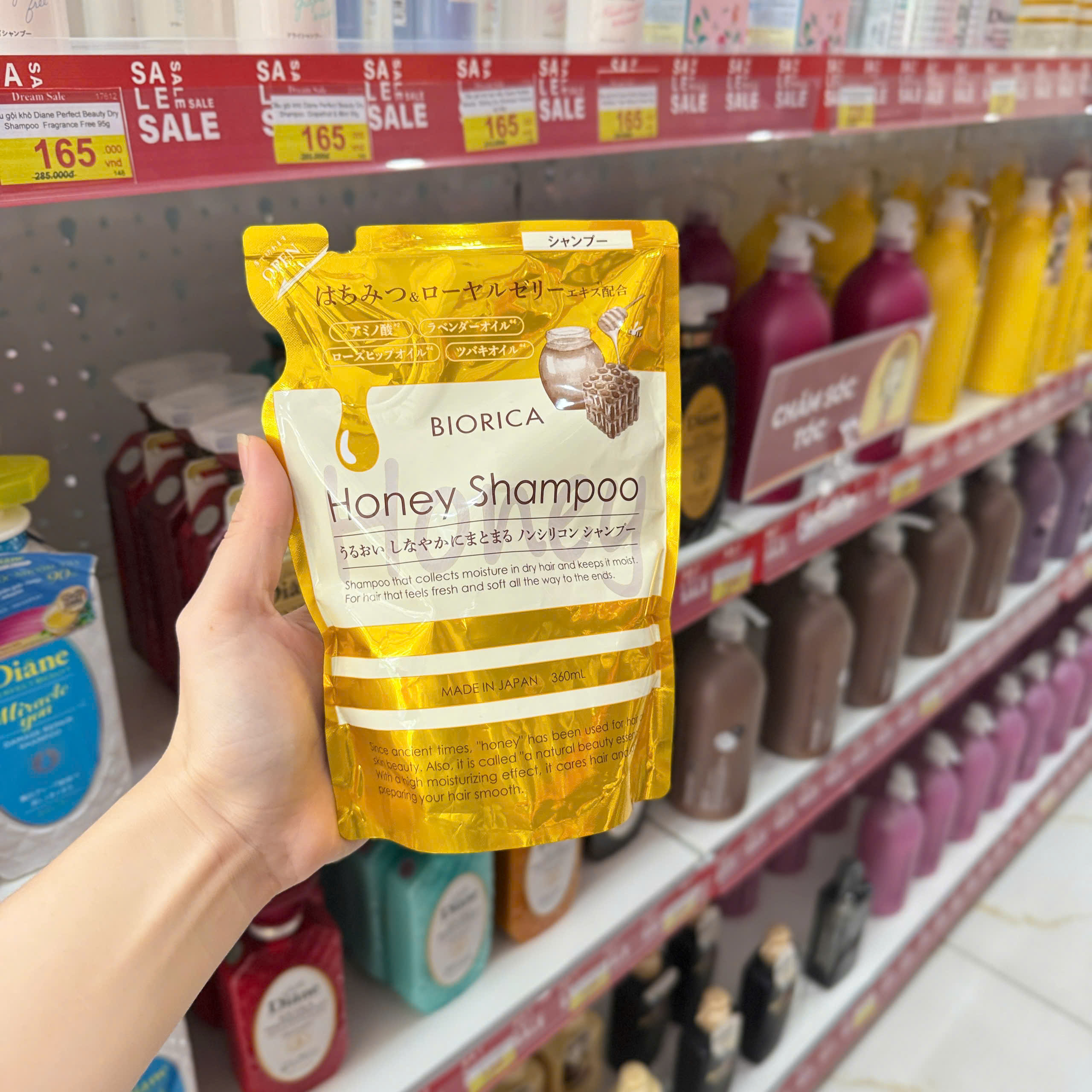 Dầu gội Biorica Botanical Honey túi 360Ml