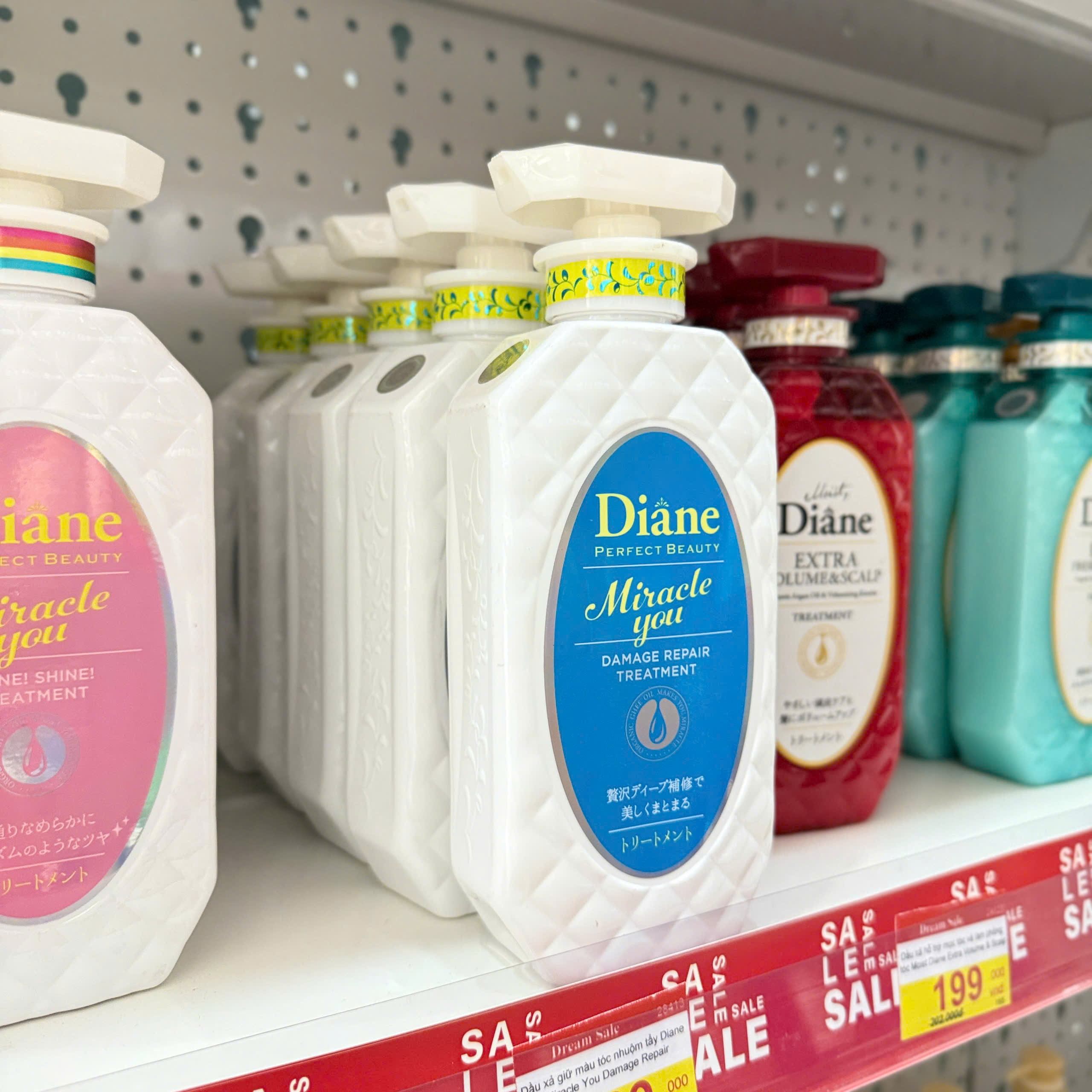 Dầu xả giữ màu tóc nhuộm tẩy Diane Miracle You Damage Repair