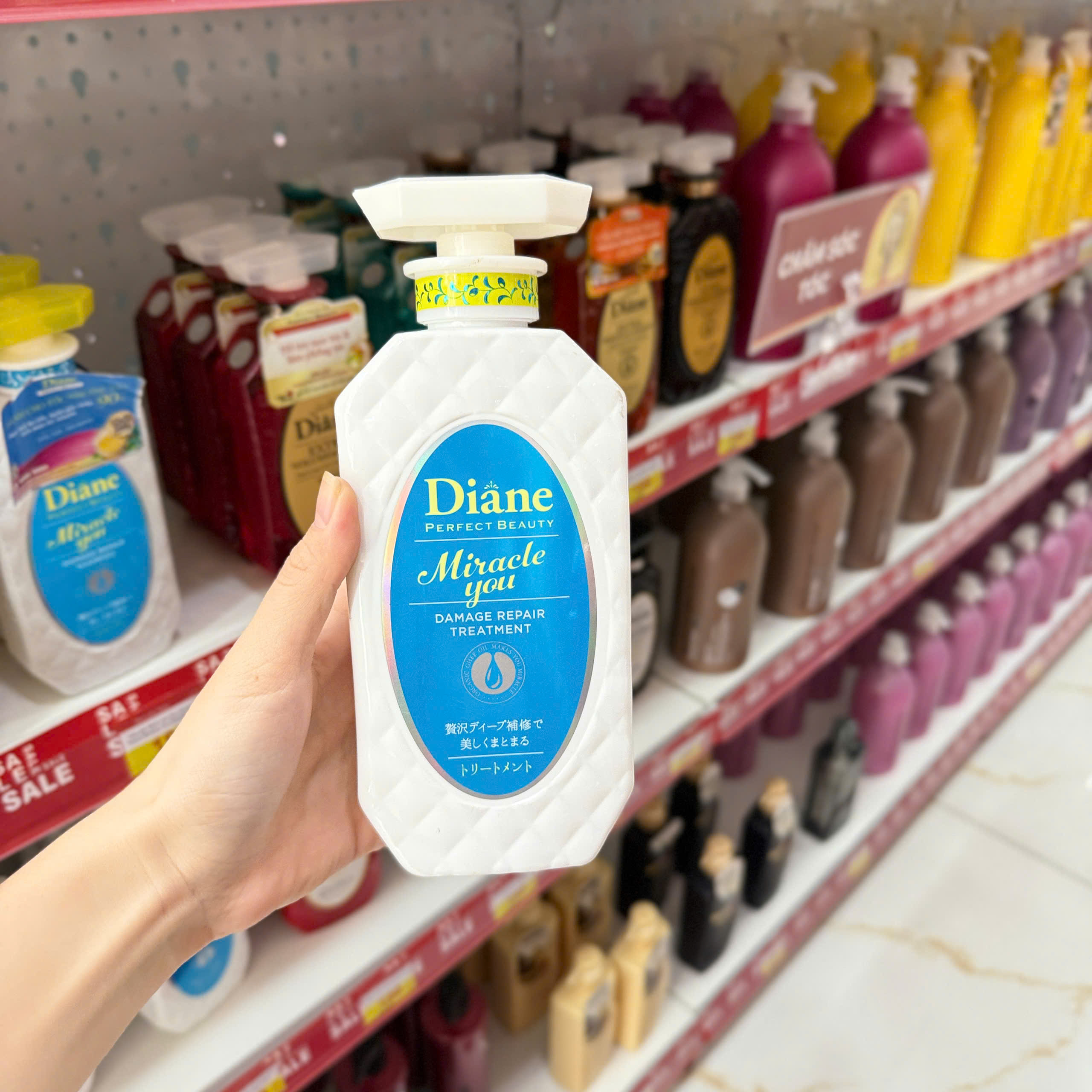 Dầu xả giữ màu tóc nhuộm tẩy Diane Miracle You Damage Repair