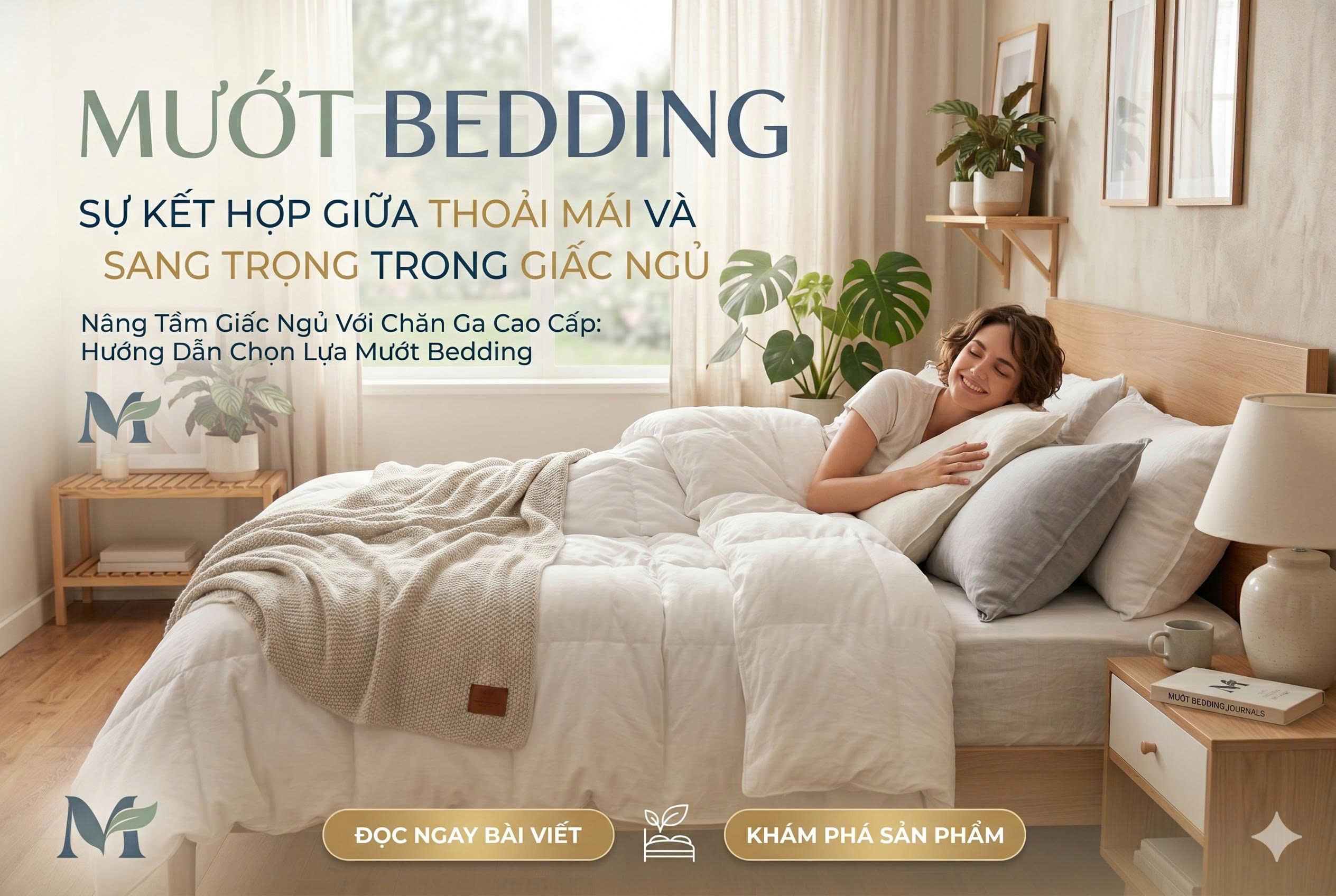 Mướt Bedding - Sự Kết Hợp Giữa Thoải Mái Và Sang Trọng Trong Giấc Ngủ