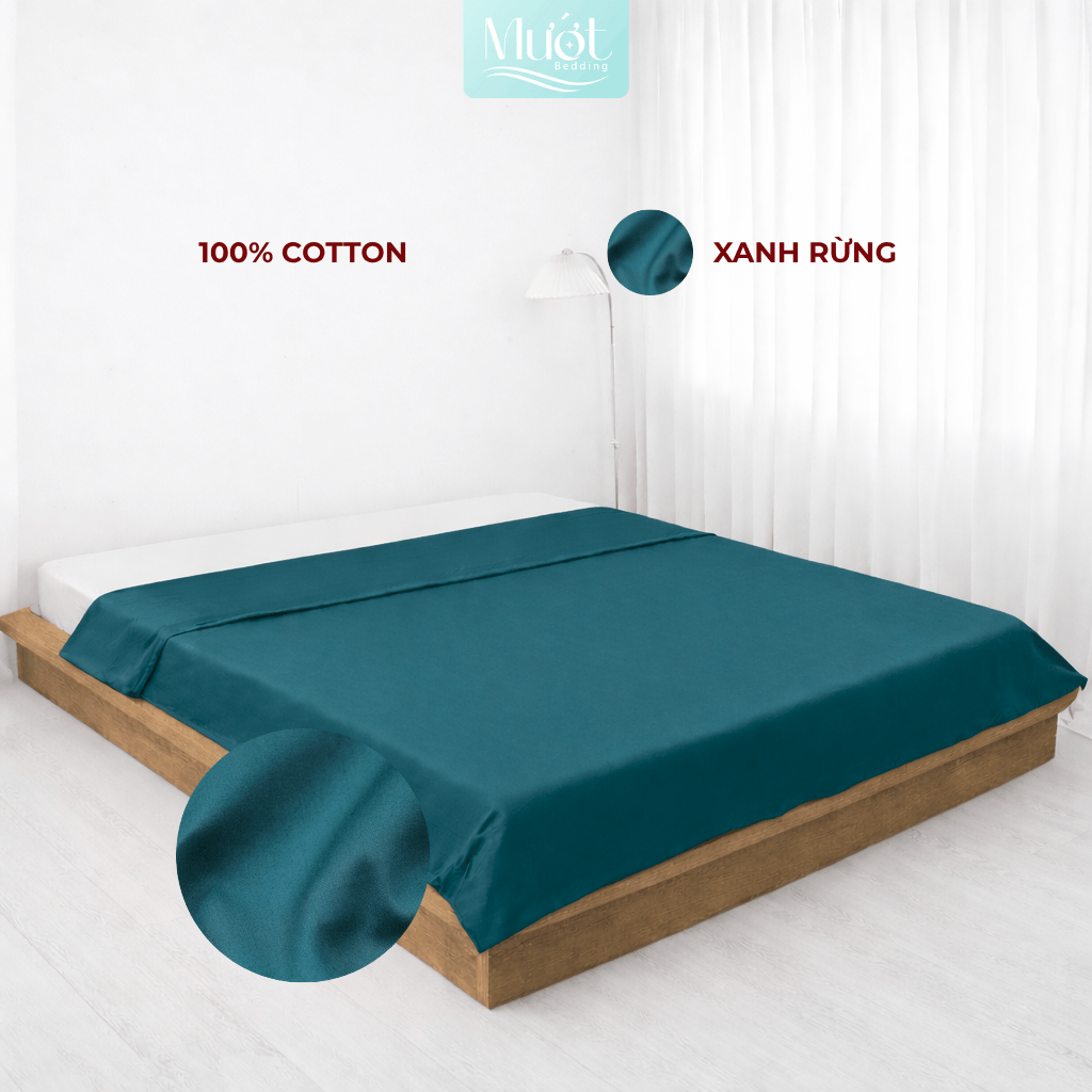 Vỏ chăn Cotton Satin Mướt bedding chất liệu vỏ mền 100% cotton lồng được ruột đầy đủ size, trơn màu