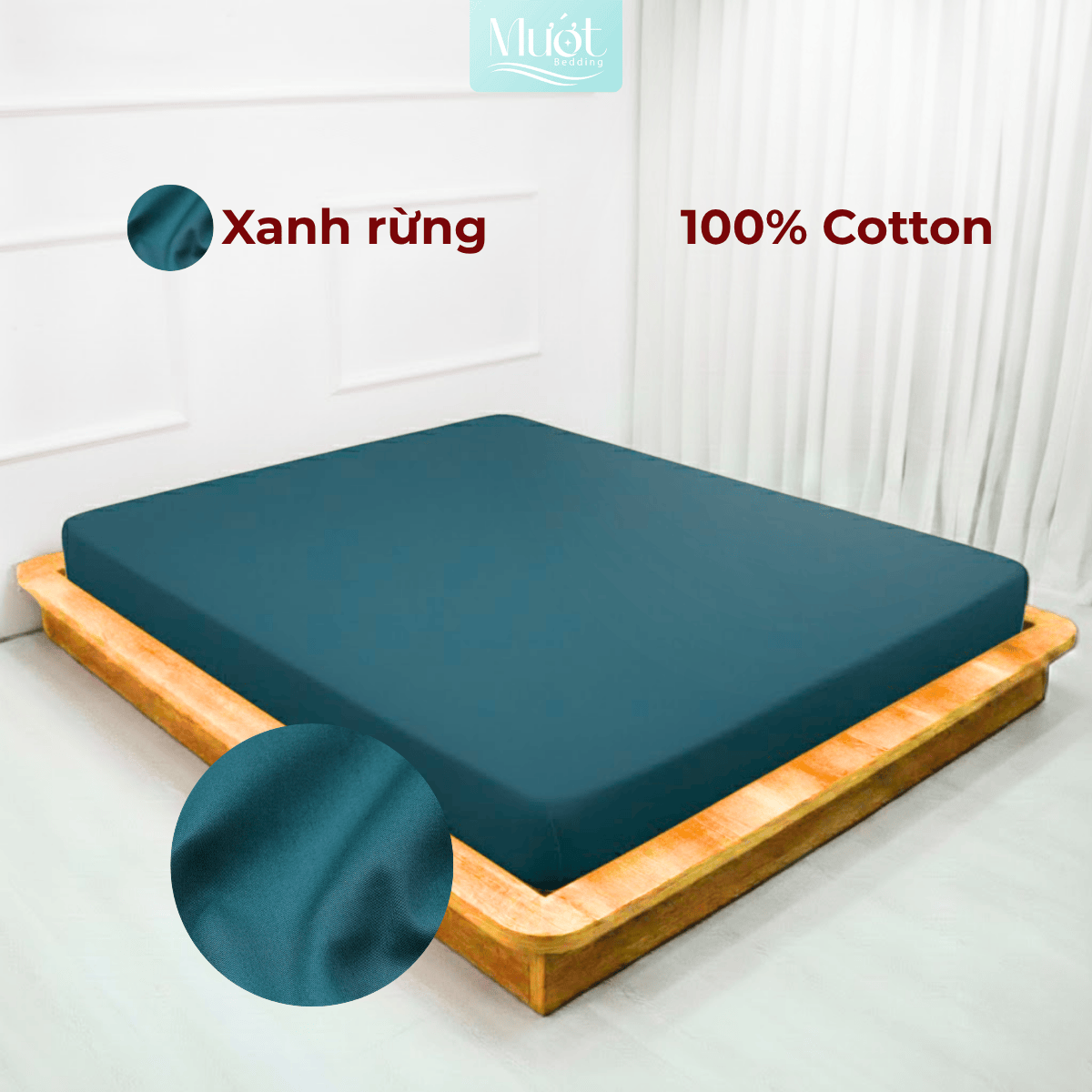 Ga giường kích thước 2m2x2m Cotton Satin Mướt bedding, drap giường chất liệu 100% cotton cao cấp