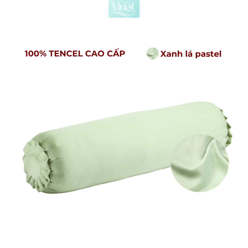 Vỏ Gối Ôm Lụa Tencel 60s Size 35x100cm Màu Trơn, Nhiều màu, Dây kéo khoá Mướt bedding, mềm, mịn, thoáng mát
