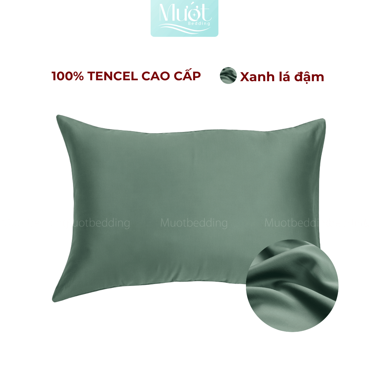 Vỏ gối nằm Lụa Tencel 60s kích thước 48x74 60x80 45x130 cm trơn màu Mướt Bedding áo gối 100% Tencel cao cấp